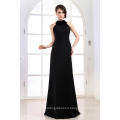 ED006 Halter Black Evening Party Wear Big Size Women Dress Elegant Chiffon plus size evening dress long